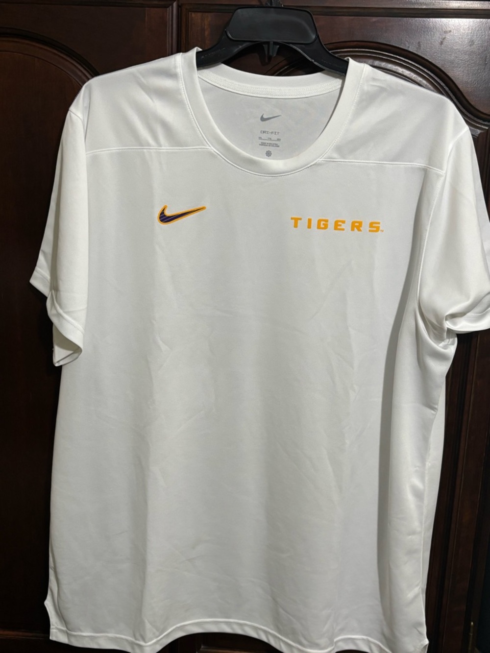 Nike Men’s White LSU Tigers XXL Dri-FIT Performance Shirt